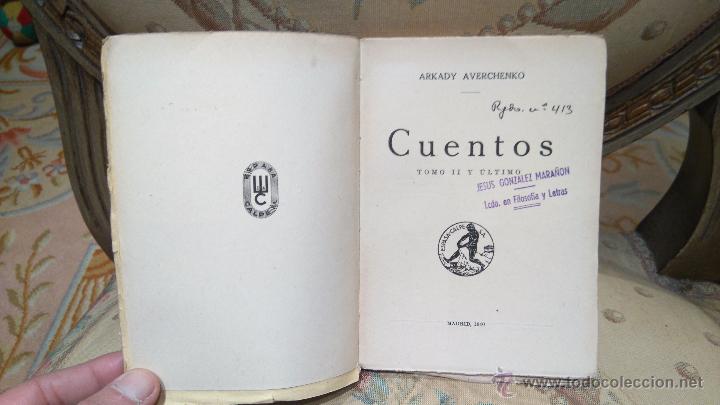 Libros de segunda mano: CUENTOS, DE ARCADY AVERCHENKO. DOS TOMOS. COMPLETO. 1&ordf; EDICI&Oacute;N 1.940. - Foto 6