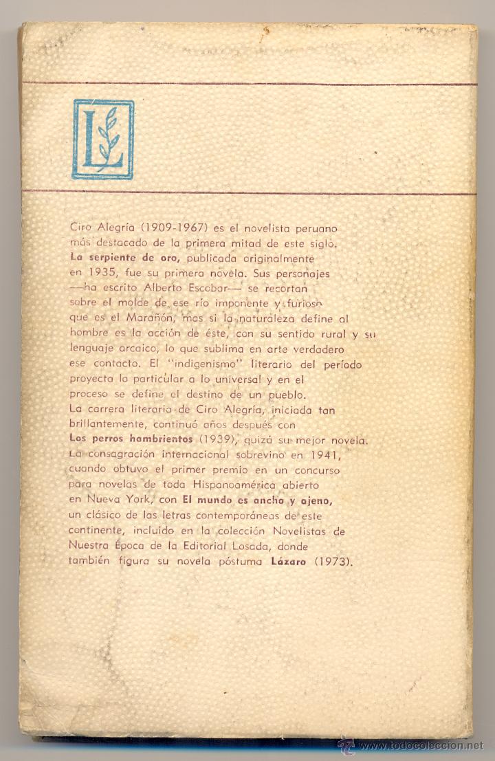 Libros de segunda mano: La serpiente de oro, contraportada - Foto 2