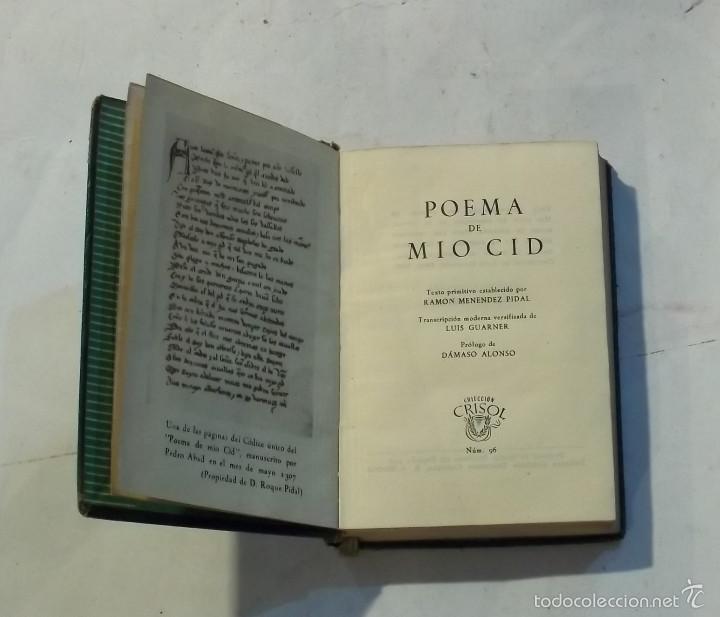 Libros de segunda mano: POEMA DE MIO CID  - EDICIONES CRISOL - 2&ordf; EDICION - Foto 1