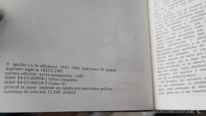 Libros de segunda mano: 1981.- OBRAS COMPLETAS. DOSOTOYEVSKY. AGUILAR. TOMO 2 - Foto 3