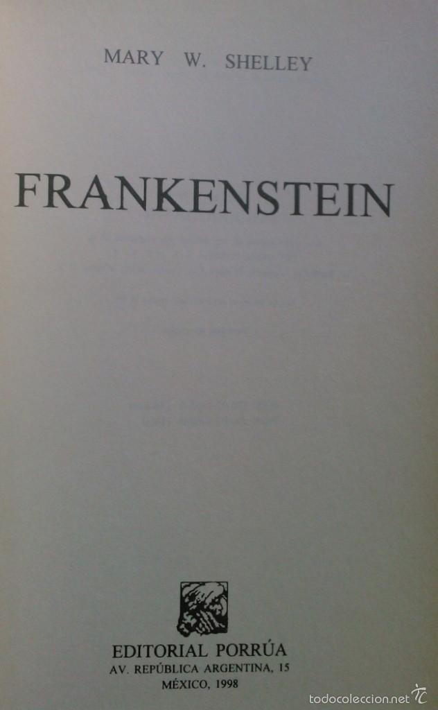 Libros de segunda mano: Frankenstein Mary Shelley Porr&uacute;a - Foto 5