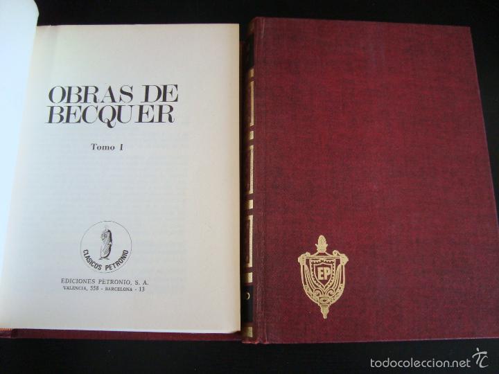 Libros de segunda mano: OBRAS DE BECQUER TOMO I Y II ( OBRA COMPLETA). EDICIONES PETRONIO. - Foto 2