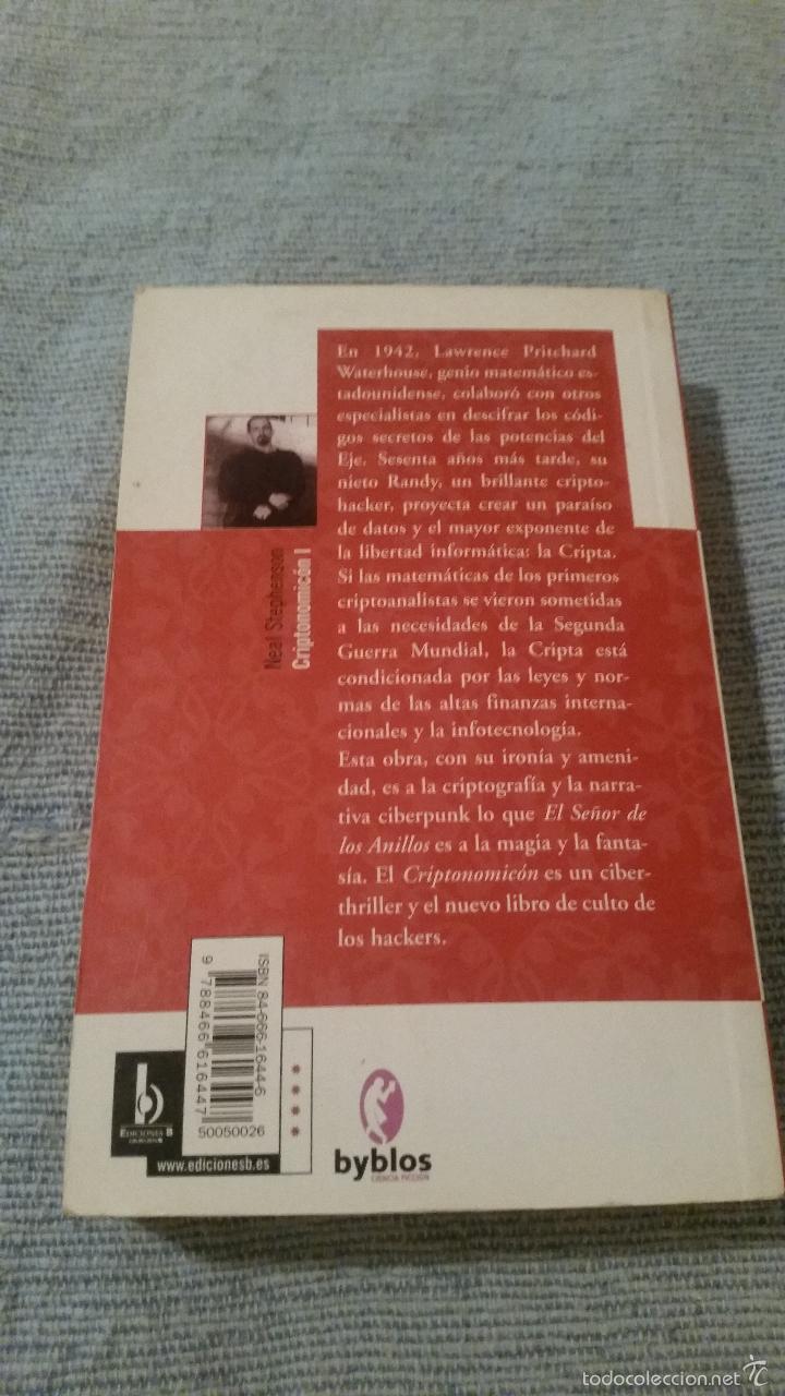 Libros de segunda mano: Criptonomic&oacute;n 1: El c&oacute;digo enigma - Neal Stephenson - Foto 2