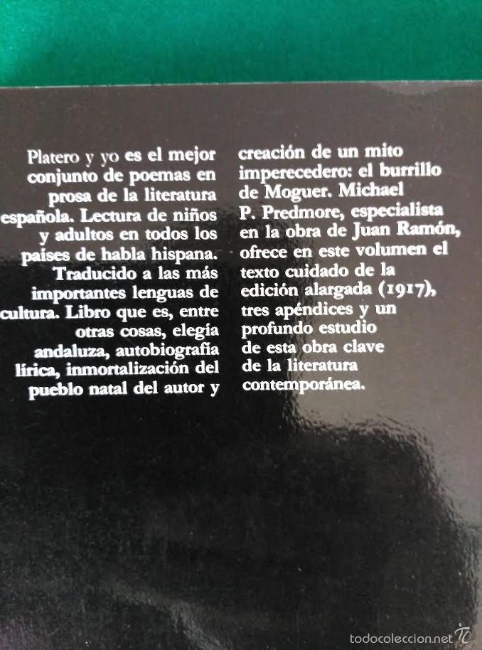 Libros de segunda mano: PLATERO Y YO - JUAN RAMON JIMENEZ - EDICIONES CATEDRA 1985 - Foto 2