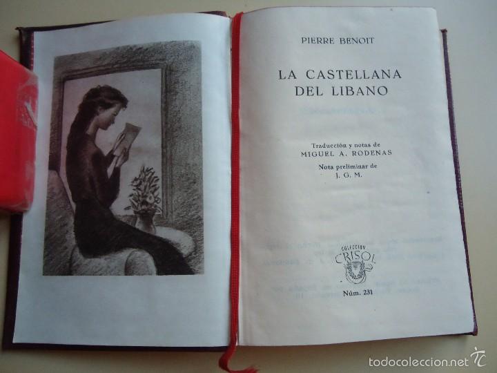 Libros de segunda mano: LIBRO. LA CASTELLANA DEL L&Iacute;BANO. DE PIERRE BENOIT. CON SEPARADOR DE HOJAS, C. CRISOL,1952 - Foto 2