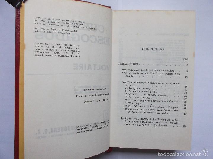 Libros de segunda mano: VOLTAIRE - CUENTOS ESCOGIDOS - BRUGUERA - 1971. - Foto 3