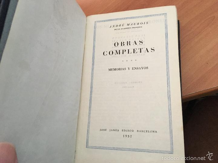 Libros de segunda mano: MEMORIAS Y ENSAYO IV (ANDRE MAUROIS) (LB31) - Foto 3