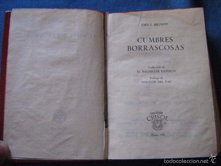 Libros de segunda mano: CRISOL N&ordm; 109 - CUMBRES BORRASCOSAS - EMILY BRONTE - Foto 2