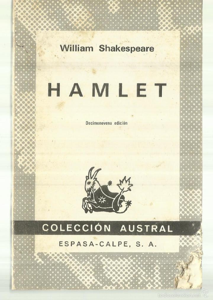 Libros de segunda mano: HAMLET. WILLIAM SHAKESPEARE. ESPASA-CALPE. MADRID. 1979 - Foto 1