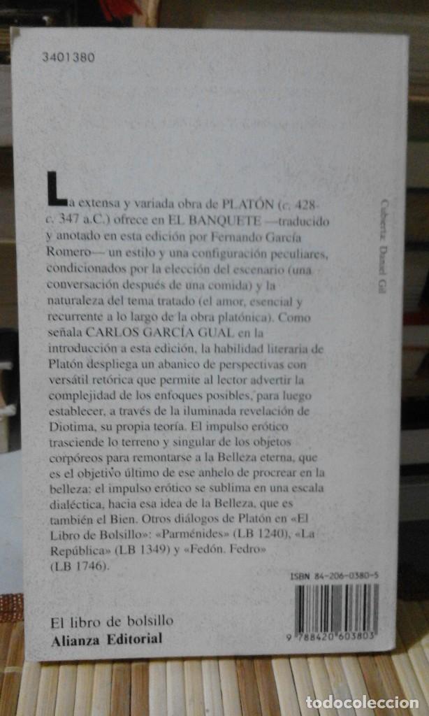Libros de segunda mano: El banquete - Plat&oacute;n - Alianza Editorial - 1996 - Foto 2