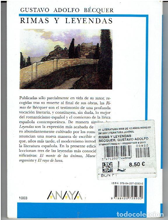 Libros de segunda mano: RIMAS Y LEYENDAS - Foto 2
