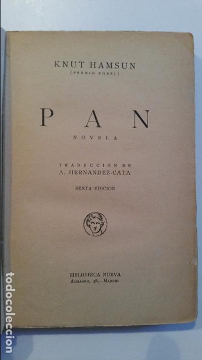 Libros de segunda mano: Knut Hamsum, Pan, Biblioteca Nueva, sexta edici&oacute;n - Foto 4