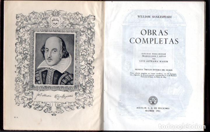 Libros de segunda mano: SHAKESPEARE : OBRAS COMPLETAS (AGUILAR ETERNAS, 1951) - Foto 1