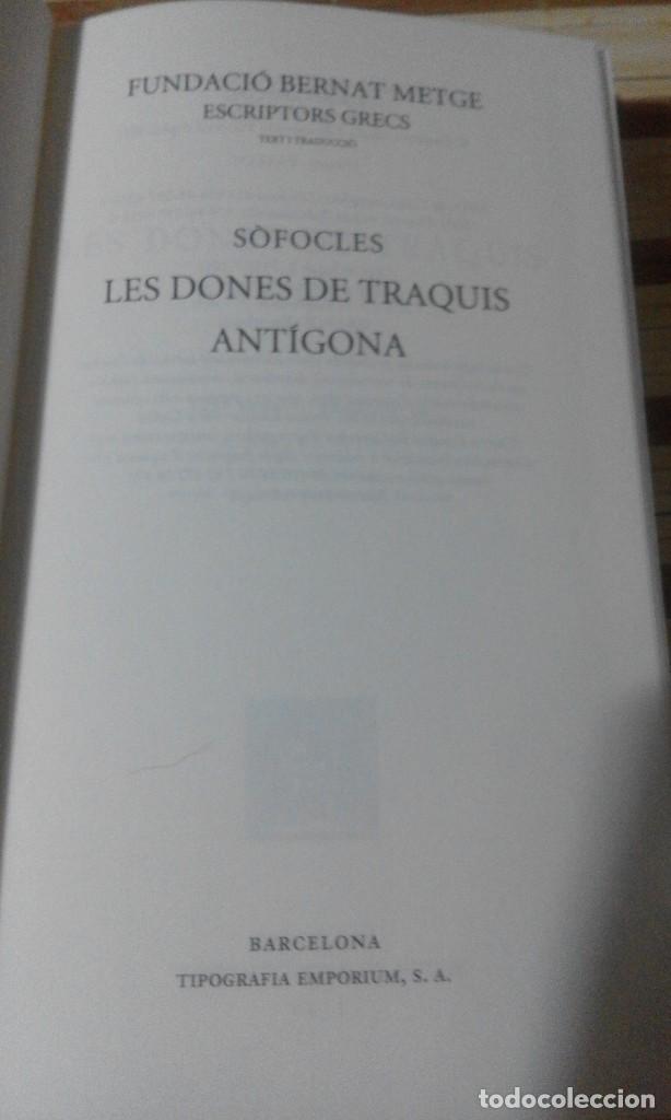 Libros de segunda mano: Les dones de Traquis / Ant&iacute;gona - S&ograve;focles - Foto 2