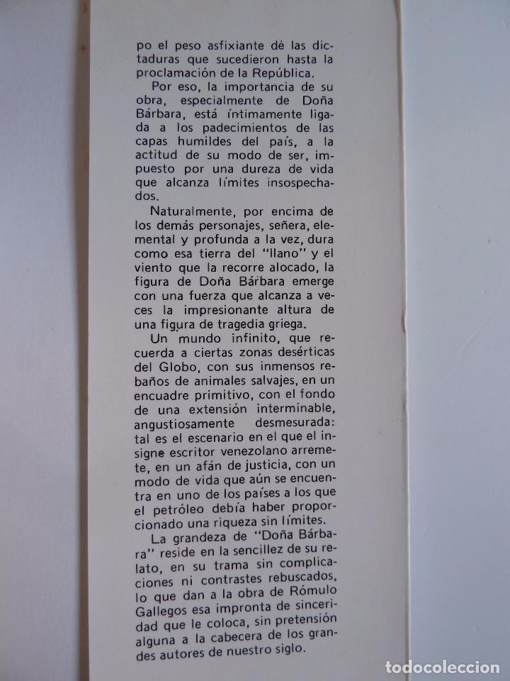 Libros de segunda mano: DO&Ntilde;A B&Aacute;RBARA (R&oacute;mulo Gallegos) Antalbe, 1982. OFRT - Foto 6