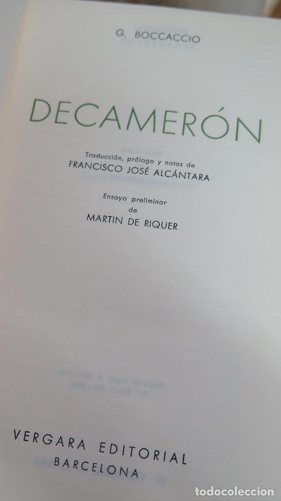 Libros de segunda mano: 1961.- DECAMERON. G. BOCACCIO. CON ESTUCHE. ED. VERGARA - Foto 2