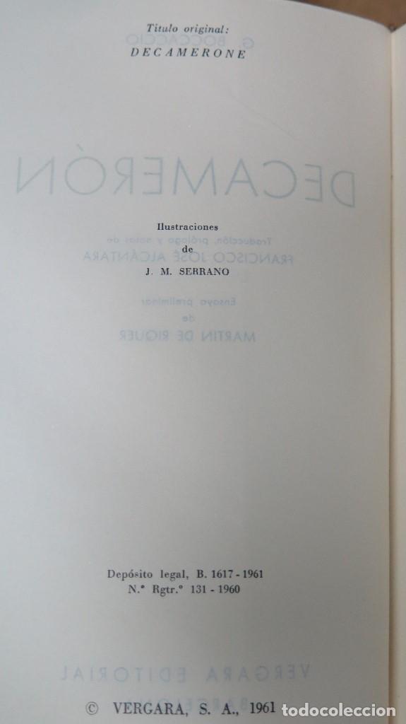 Libros de segunda mano: 1961.- DECAMERON. G. BOCACCIO. CON ESTUCHE. ED. VERGARA - Foto 3