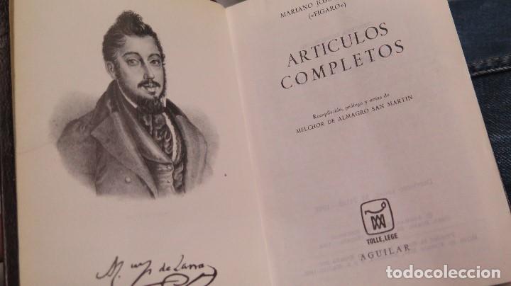 Libros de segunda mano: 1961.- ARTICULOS COMPLETOS. LARRA. AGUILAR. JOYA - Foto 2