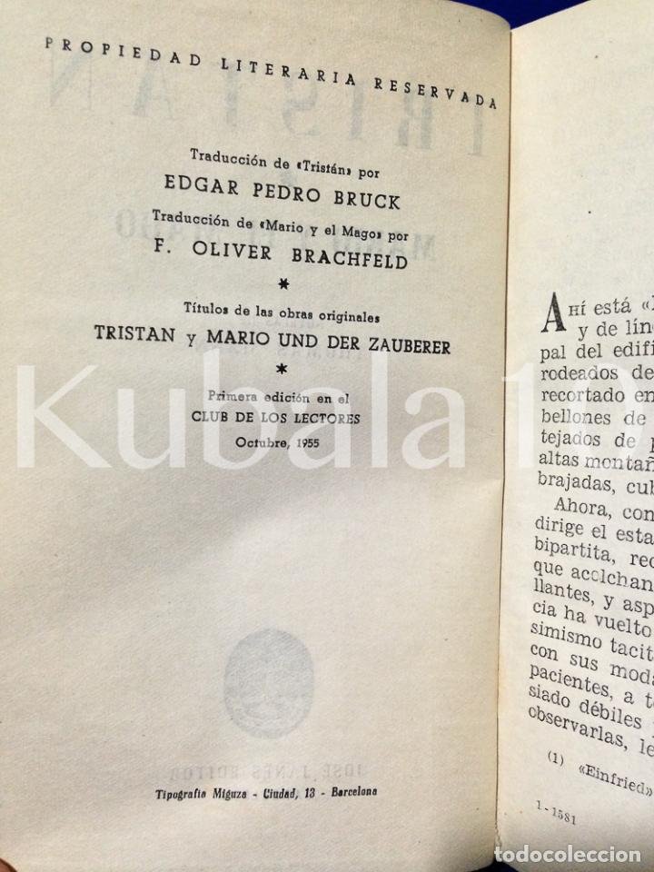 Libros de segunda mano: TRISTAN - MARIO Y EL MAGO - THOMAS MANN - JOS&Eacute; JANES EDITOR - KB370 - Foto 2