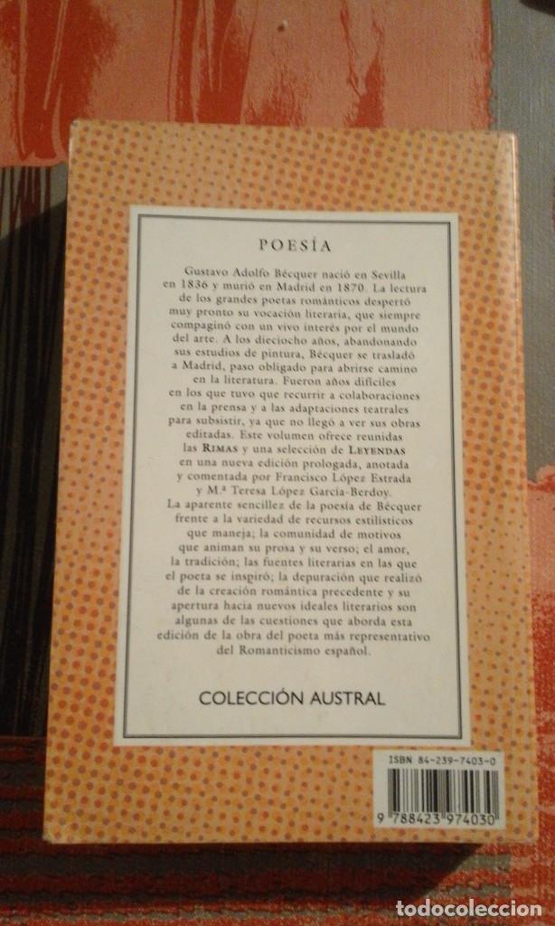 Libros de segunda mano: Rimas y leyendas - Gustavo Adolfo B&eacute;cquer - Foto 2