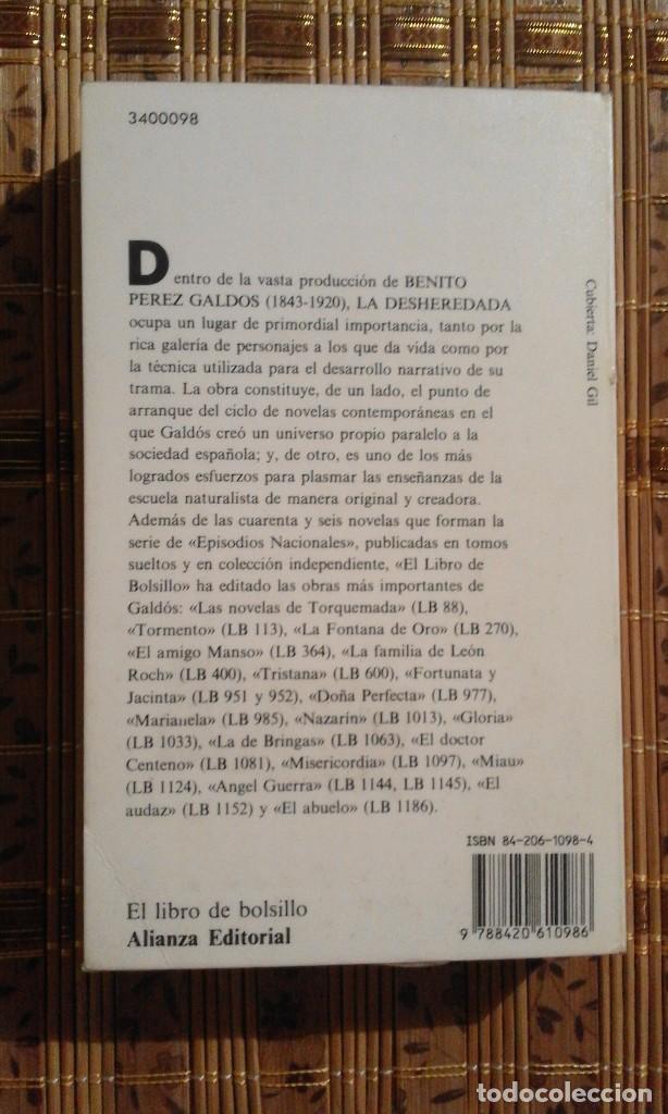 Libros de segunda mano: La desheredada - Benito P&eacute;rez Gald&oacute;s - Foto 2