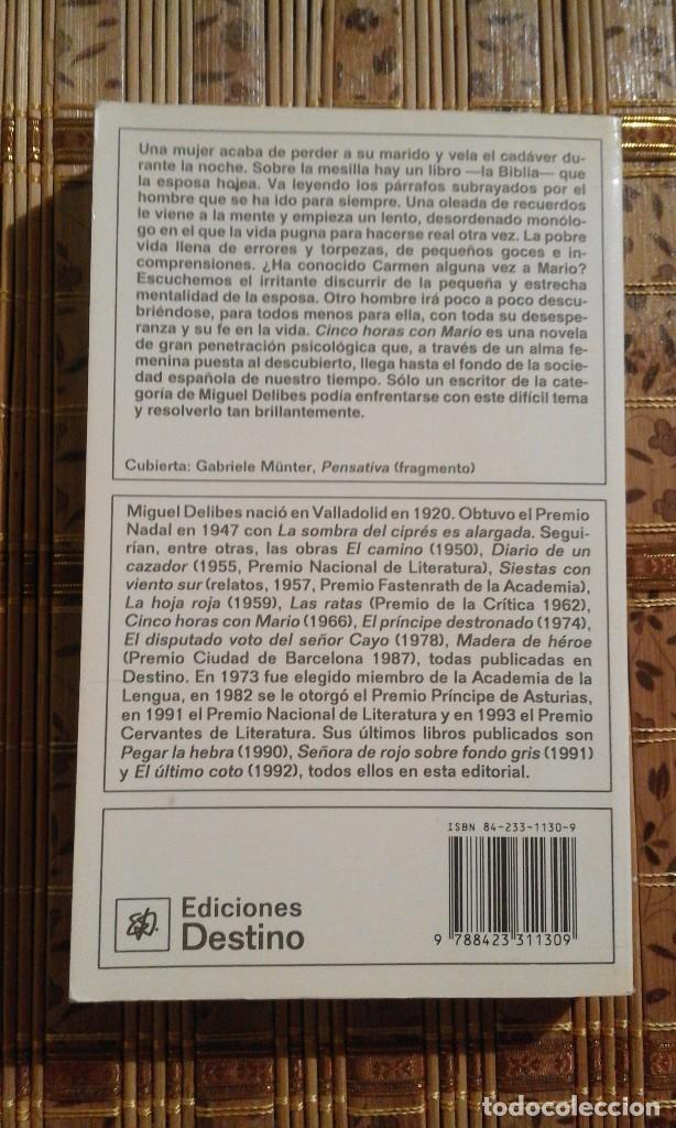 Libros de segunda mano: Cinco horas con Mario - Miguel Delibes - Foto 2