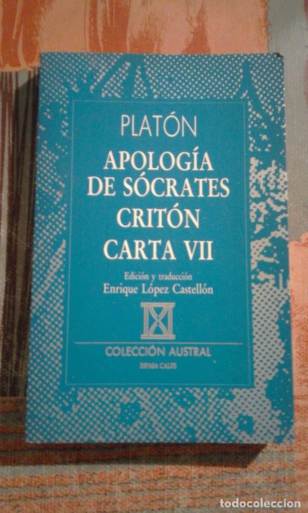 Libros de segunda mano: Apolog&iacute;a de S&oacute;crates / Crit&oacute;n / Carta VII - Plat&oacute;n - Foto 1