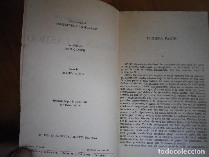Libros de segunda mano: CRIMEN Y CASTIGO FEDOR DOSTOYEVSKI EDITORIAL MATEU 1961 - Foto 2