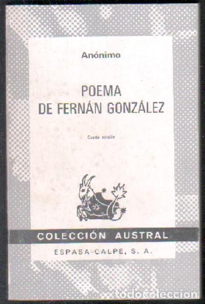 Libros de segunda mano: POEMA DE FERNAN GONZALEZ.     A-AUSG-220 - Foto 1