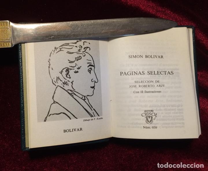 Libros de segunda mano: SIM&Oacute;N BOL&Iacute;VAR - P&Aacute;GINAS SELECTAS - AGUILAR CRISOL&Iacute;N 1975 - Foto 1