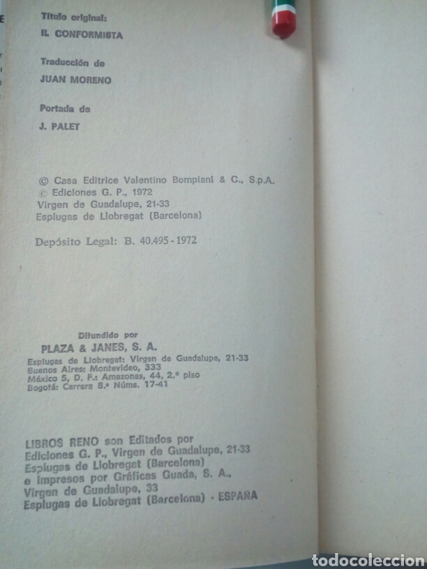 Libros de segunda mano: A&ntilde;o 1972. Libro, EL COFORMISTA. Alberto Moravia. - Foto 5