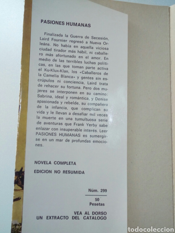 Libros de segunda mano: A&ntilde;o 1969. Libro, PASIONES HUMANAS. Frank Yerby. - Foto 4