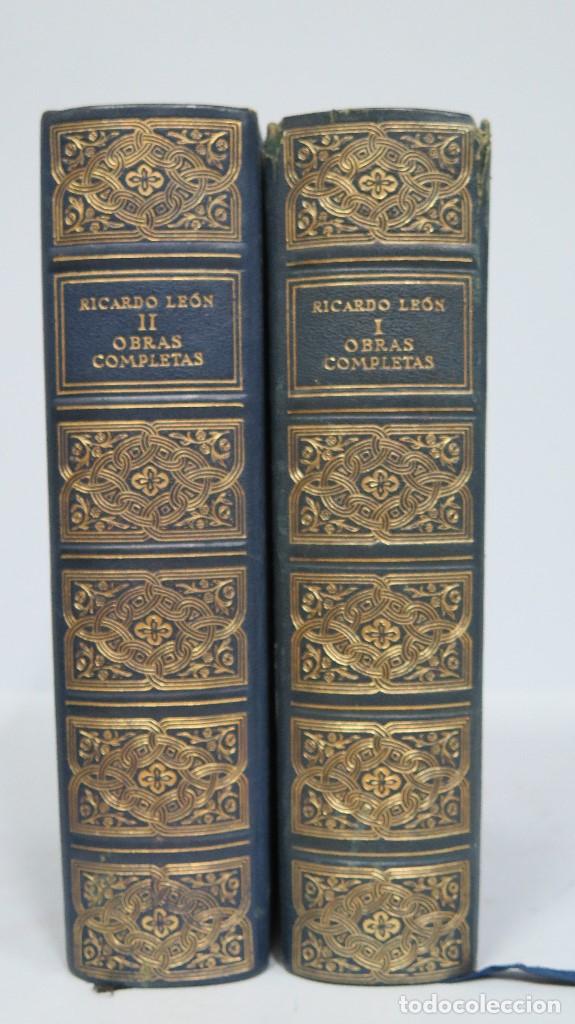 Libros de segunda mano: 1944.- OBRAS COMPLETAS. RICARDO LEON. 2 TOMOS. ED. BIBLIOTECA NUEVA - Foto 2