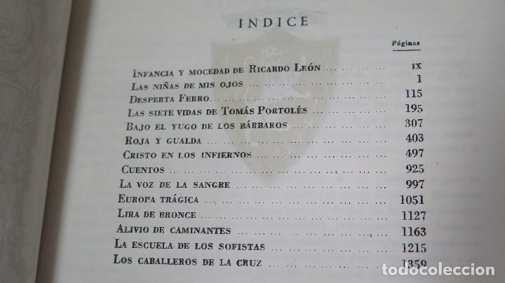 Libros de segunda mano: 1944.- OBRAS COMPLETAS. RICARDO LEON. 2 TOMOS. ED. BIBLIOTECA NUEVA - Foto 7