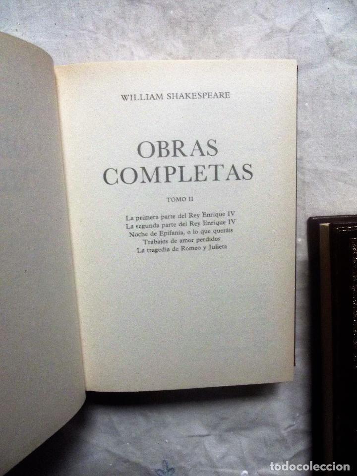 Libros de segunda mano: OBRAS COMPLETAS DE WILLIAM SHAKESPEARE 8 TOMOS - Foto 2