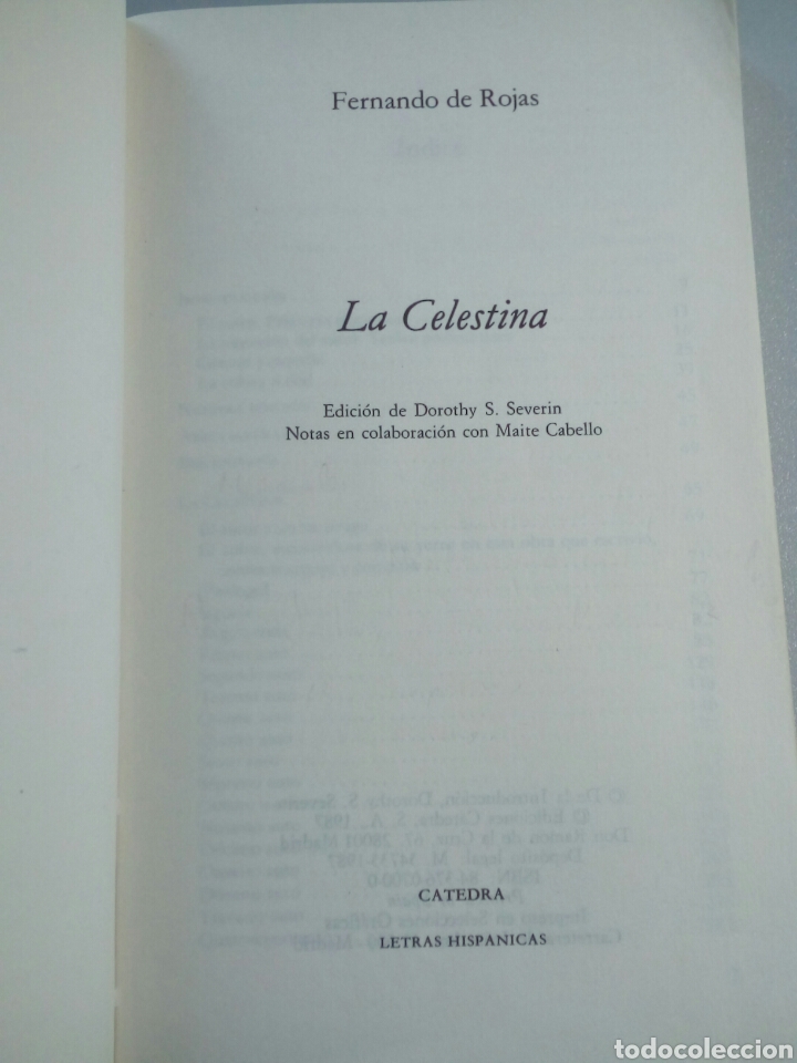 Libros de segunda mano: A&ntilde;o 1987. LA CELESTINA. - Foto 3