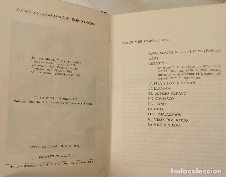 Libros de segunda mano: CARMEN LAFORET - NOVELAS I - EDITORIAL PLANETA 1966. - Foto 4