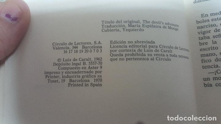 Libros de segunda mano: EL ABOGADO DEL DIABLO. MORRIS WEST. C&Iacute;RCULO DE LECTORES. 1970 - Foto 5