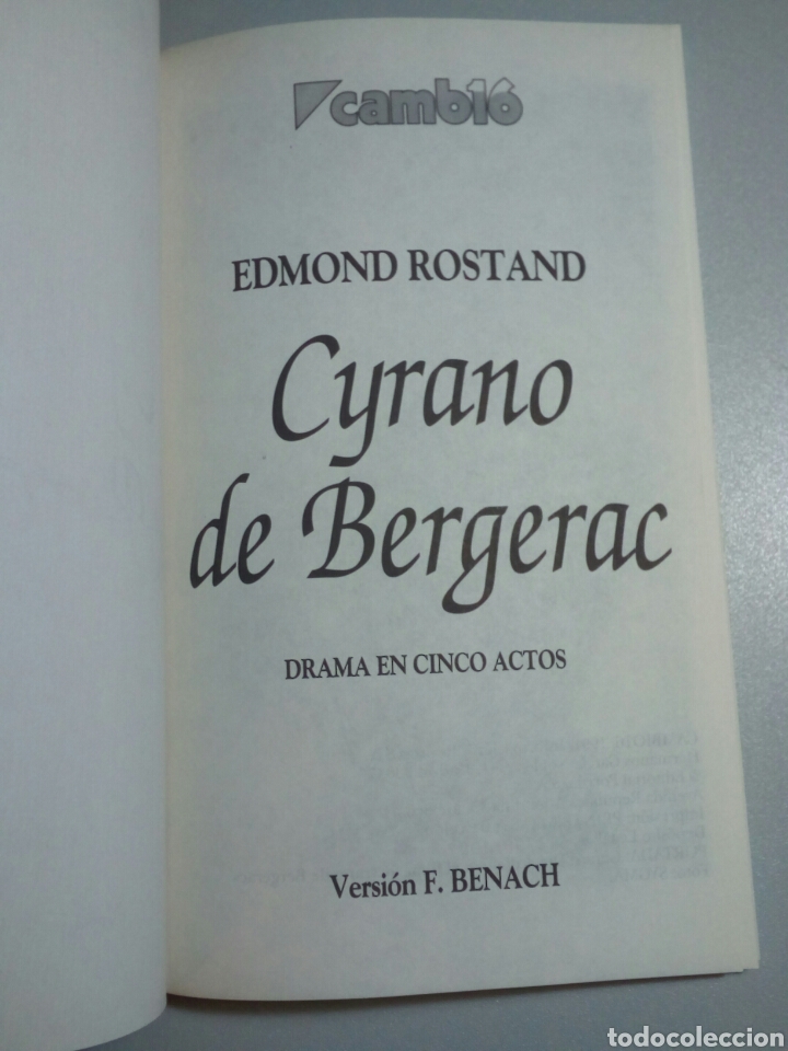 Libros de segunda mano: Libro. CYRANO DE BERGERAC. Edmond Rostand. - Foto 3