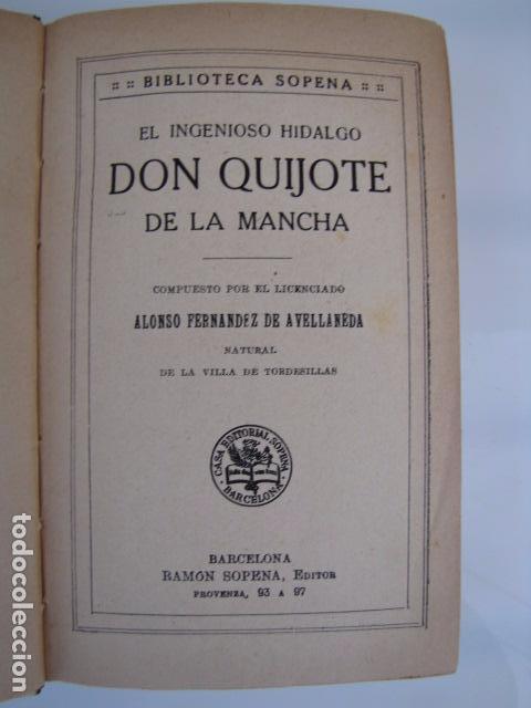 Libros de segunda mano: Quijote Apocrifo de Avellaneda. Sopena - Foto 3