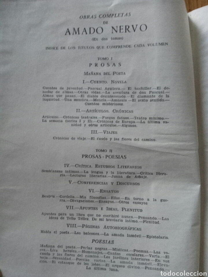Libros de segunda mano: Amado Nervo Obras Completas Tomo I 1962 - Foto 2