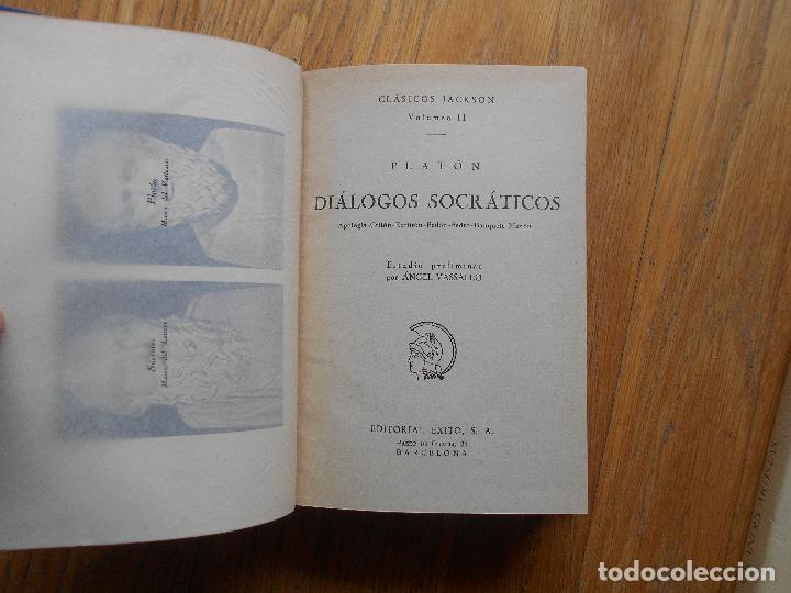 Libros de segunda mano: DIALOGOS SOCRATICOS, Platon, Clasicos Jackson - Foto 2