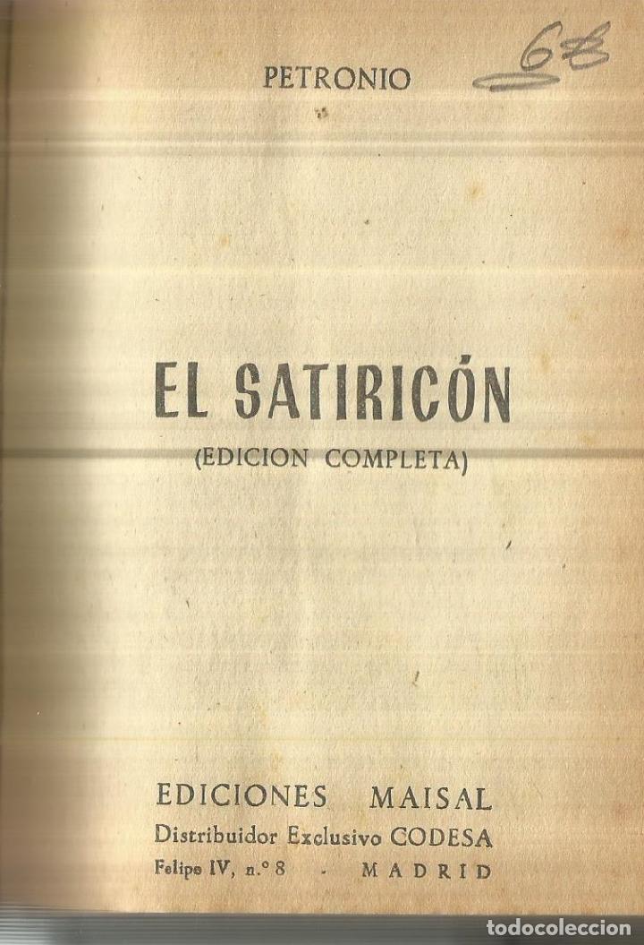 Libros de segunda mano: EL SATIRIC&Oacute;N. PETRONIO. EDICIONES MAISAL. MADRID. 1970 - Foto 1