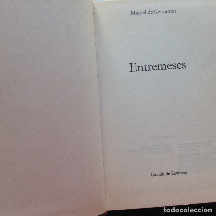 Libros de segunda mano: Entremeses. Miguel de Cervantes. C&iacute;rculo de lectores - Foto 1