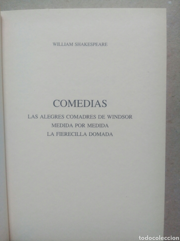 Libros de segunda mano: Comedias.Shakespeare.Ed: Club Internacional del libro - Foto 2