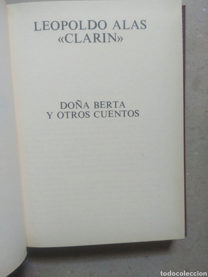 Libros de segunda mano: Do&ntilde;a Berta. Leopoldo Alas Clar&iacute;n. Ed: Club Internacional del libro - Foto 2