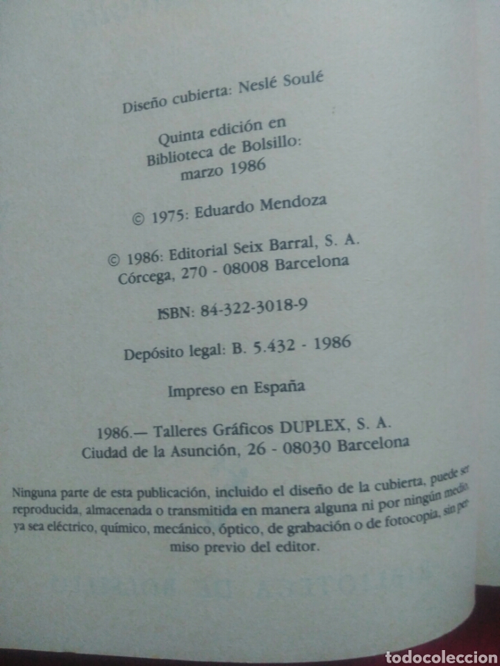 Libros de segunda mano: La verdad sobre el caso Savolta .Eduardo Mendoza - Foto 2