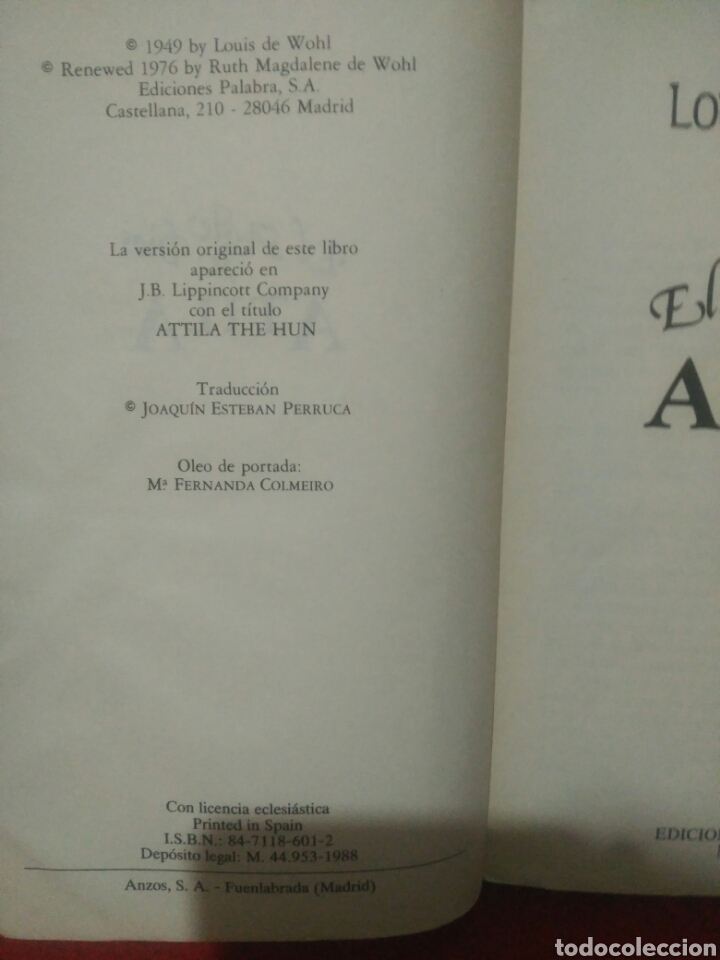 Libros de segunda mano: El azote de Dios Atila. Louis de Wohl - Foto 3