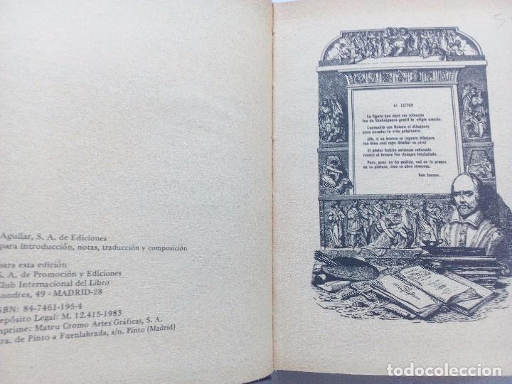 Libros de segunda mano: TRAGEDIAS   SHAKESPEARE  AGUILAR 1983  EXCELENTE ENCUADERNACI&Oacute;N - Foto 3