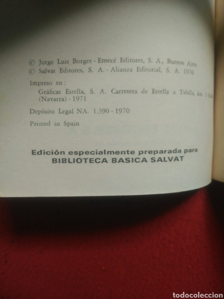 Libros de segunda mano: Narraciones .Jorge Luis Borges .Salvat - Foto 2